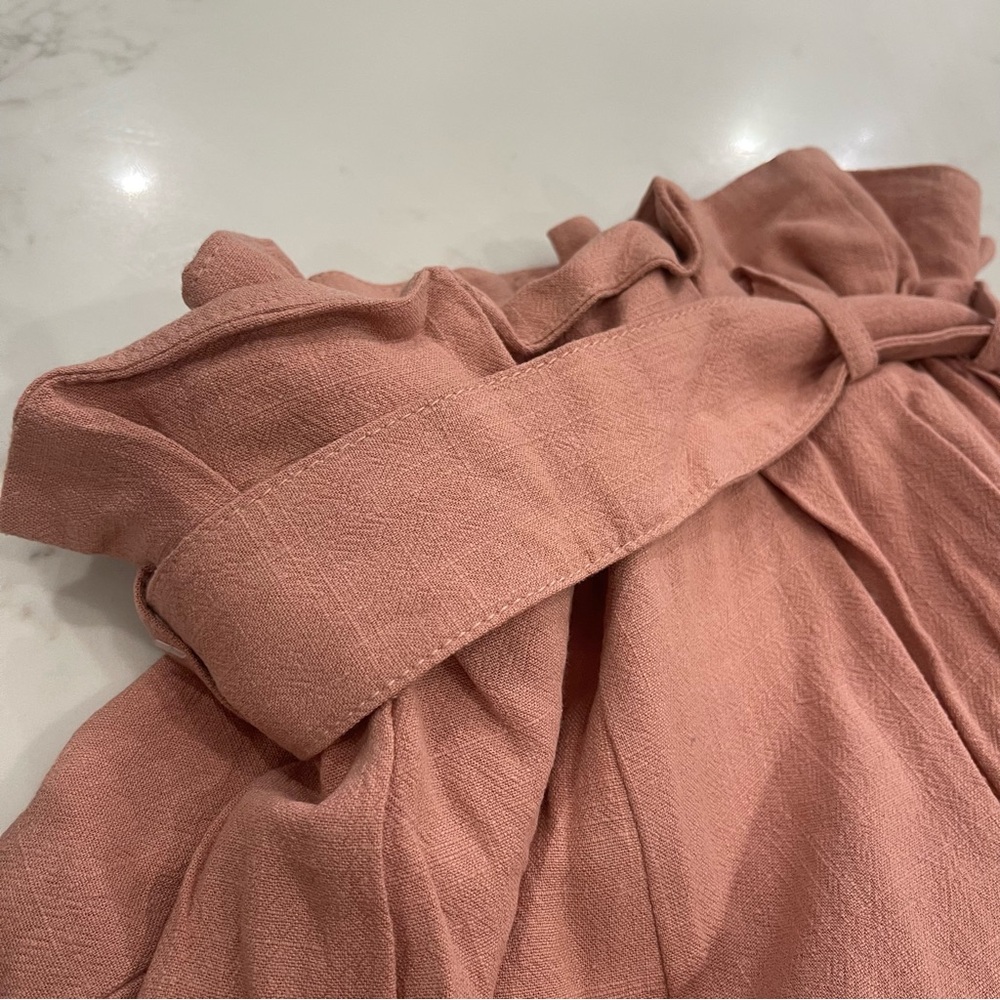 Topshop Blush Pink Casual High Waisted Shorts - Picture 12 of 13